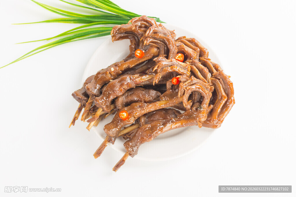 香辣鸭爪美食特写