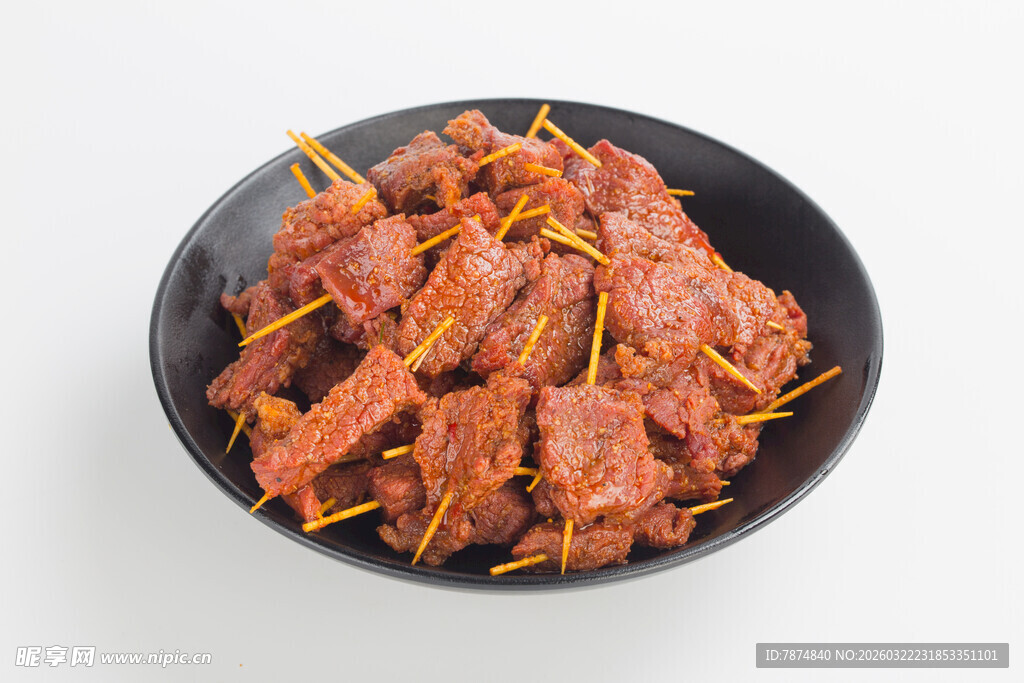 美味香辣牛肉干一盘