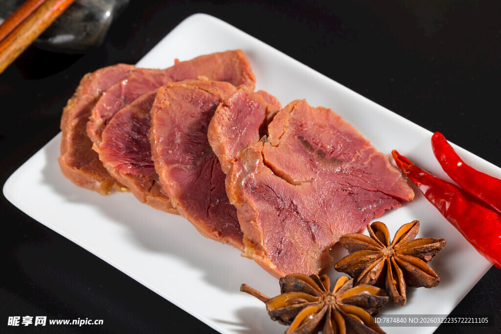 五香酱牛肉特写