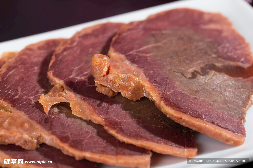 美味酱牛肉切片