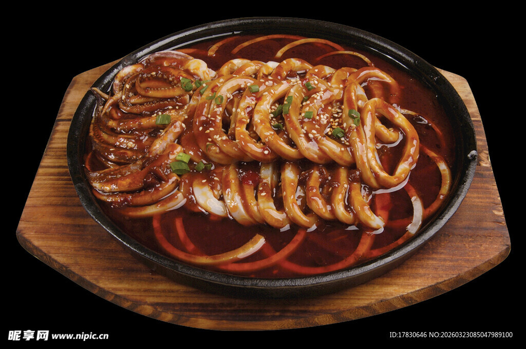 香辣鱿鱼圈美食