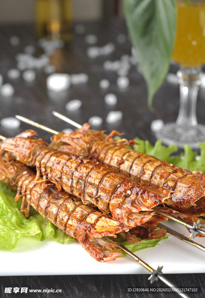 美味烤皮皮虾诱人呈现