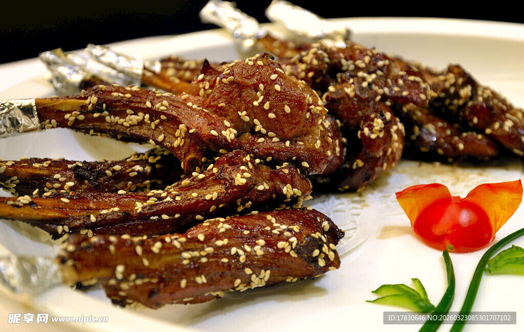 美味芝麻烤羊排