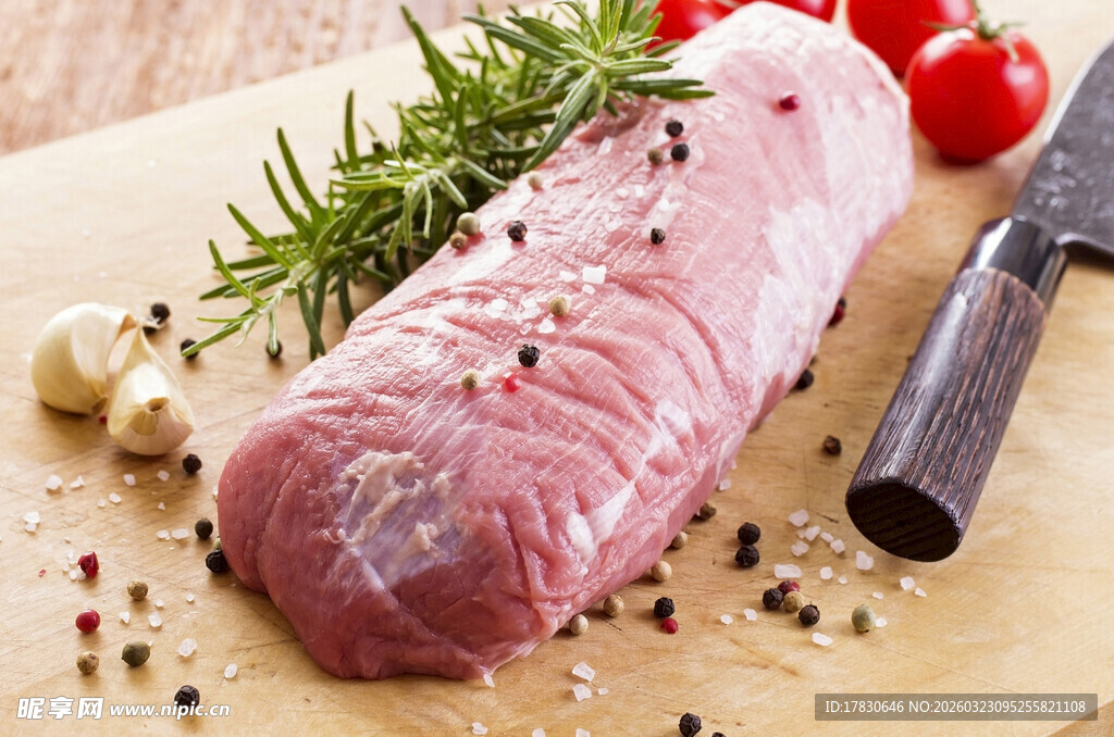 新鲜生牛肉与香料佐料