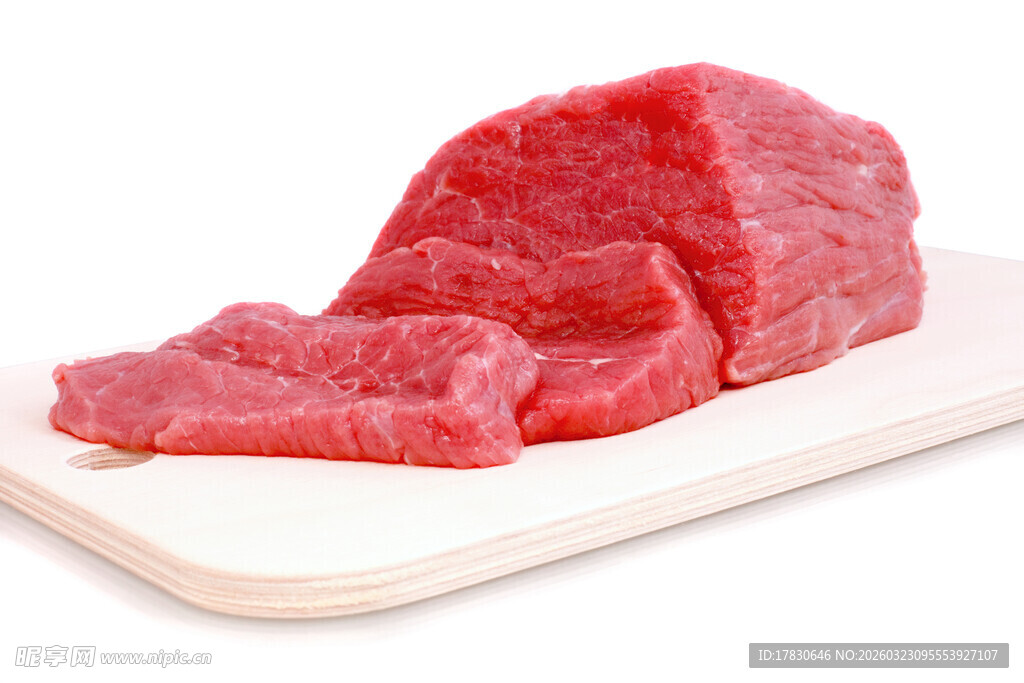 新鲜牛肉切片展示