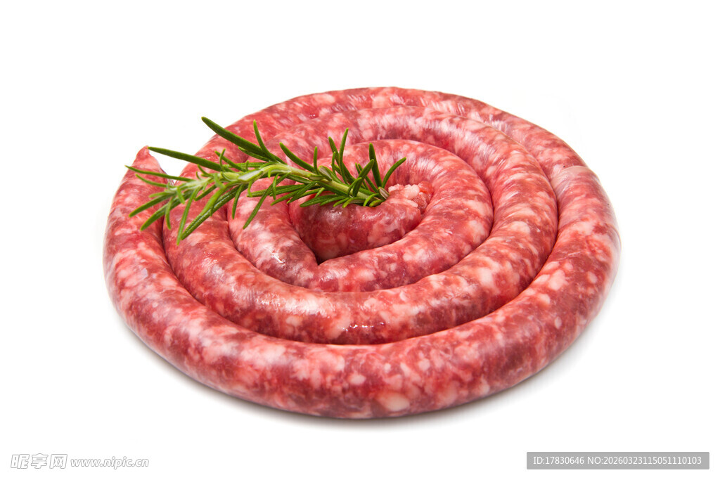 螺旋状生香肠配迷迭香