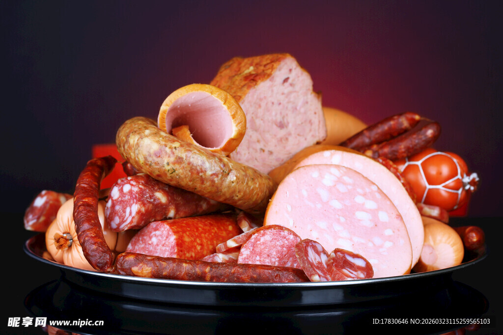 多样美味香肠拼盘