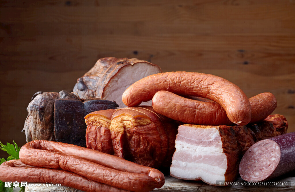 多样美味肉制品展示