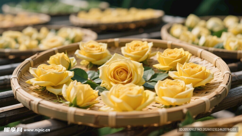 黄玫瑰蔷薇科花卉理气解郁血散瘀