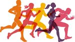 多彩人物活力奔跑瞬间