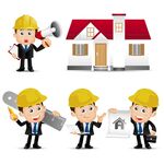 建筑工人与房屋相关场景