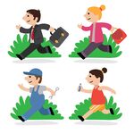 奔跑的职场与服务人员