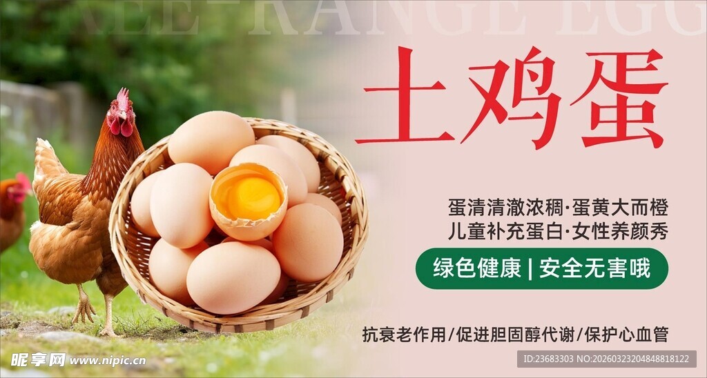 土鸡蛋美食海报素材