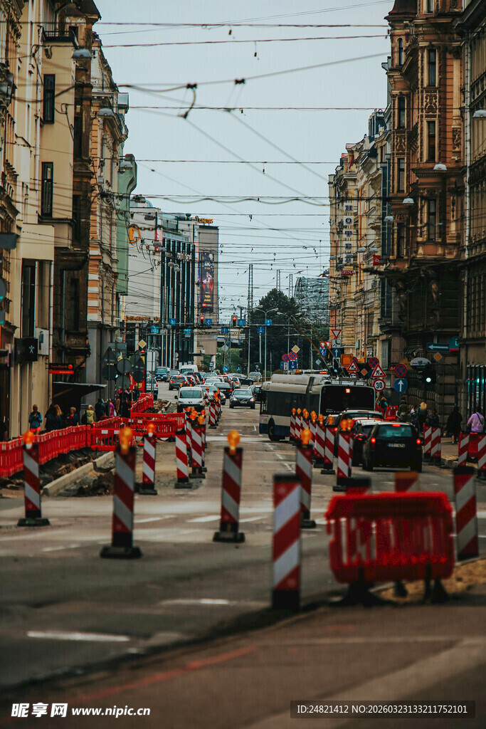 城市道路施工场景