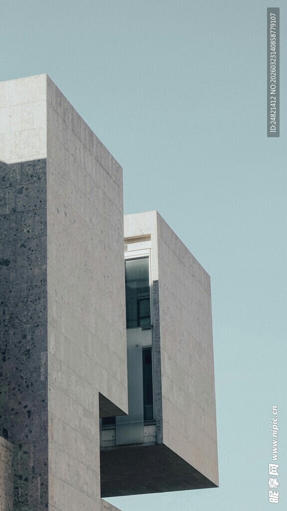 现代建筑外观特写