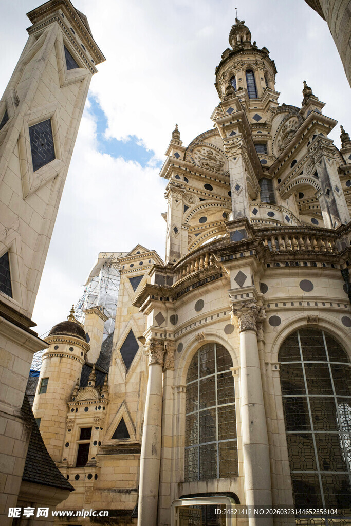 欧式精美建筑外观特写