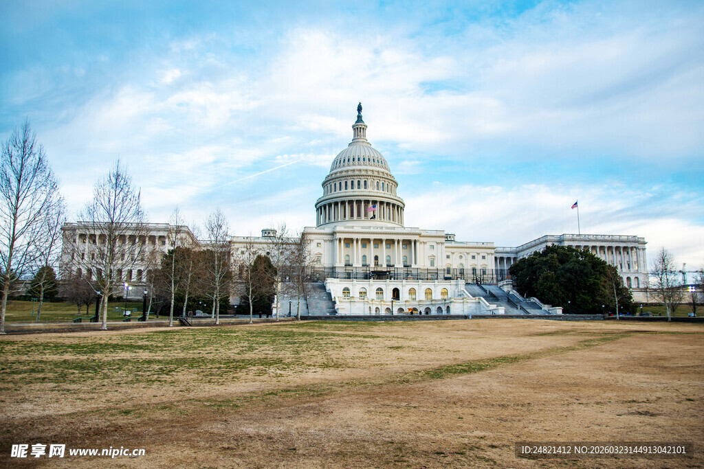 美国国会大厦外观景观