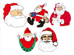 多样圣诞老人形象插画