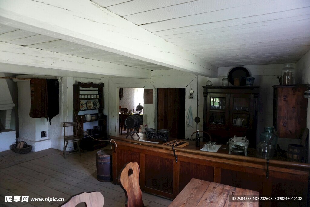 复古风格客厅室内场景