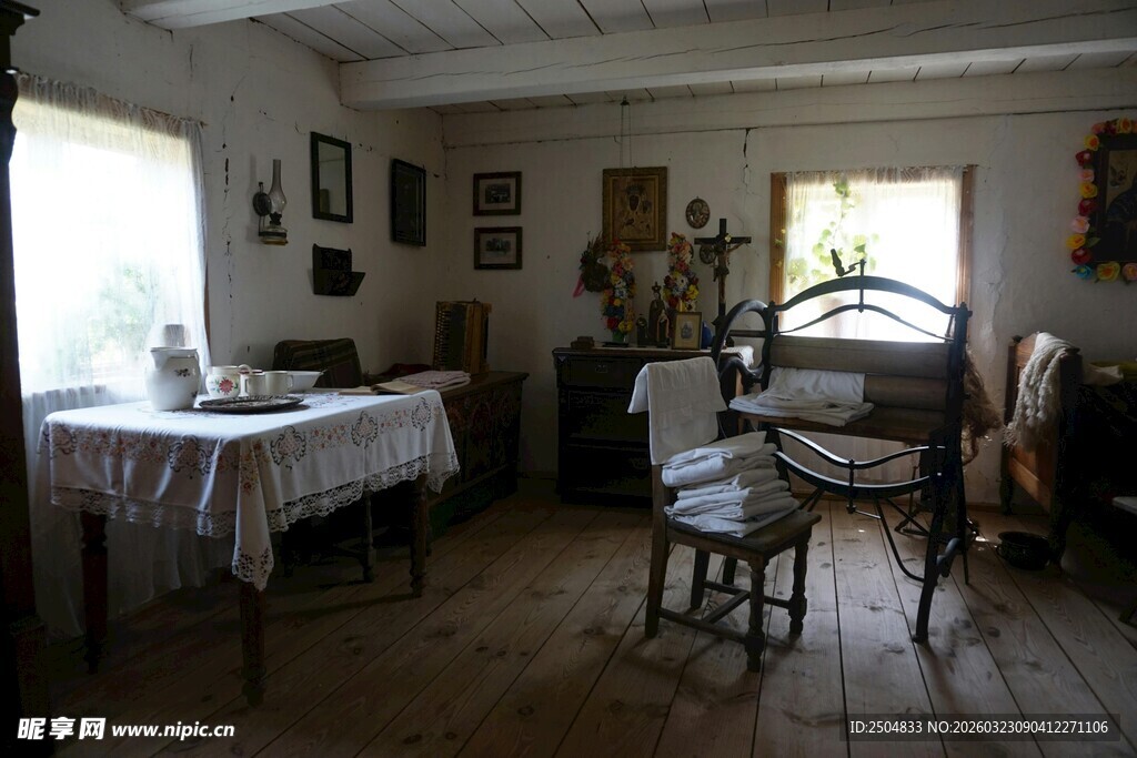 复古温馨的室内 居场景