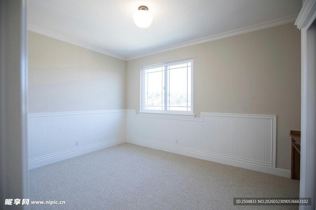 空旷简约的室内空白房间