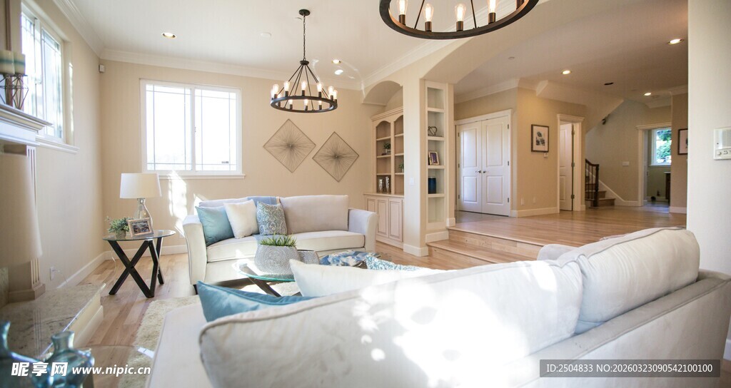 现代简约风明亮客厅空间