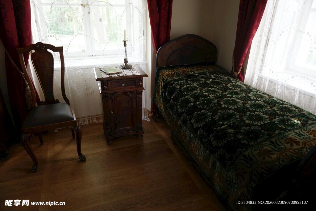 复古风格卧室温馨一角