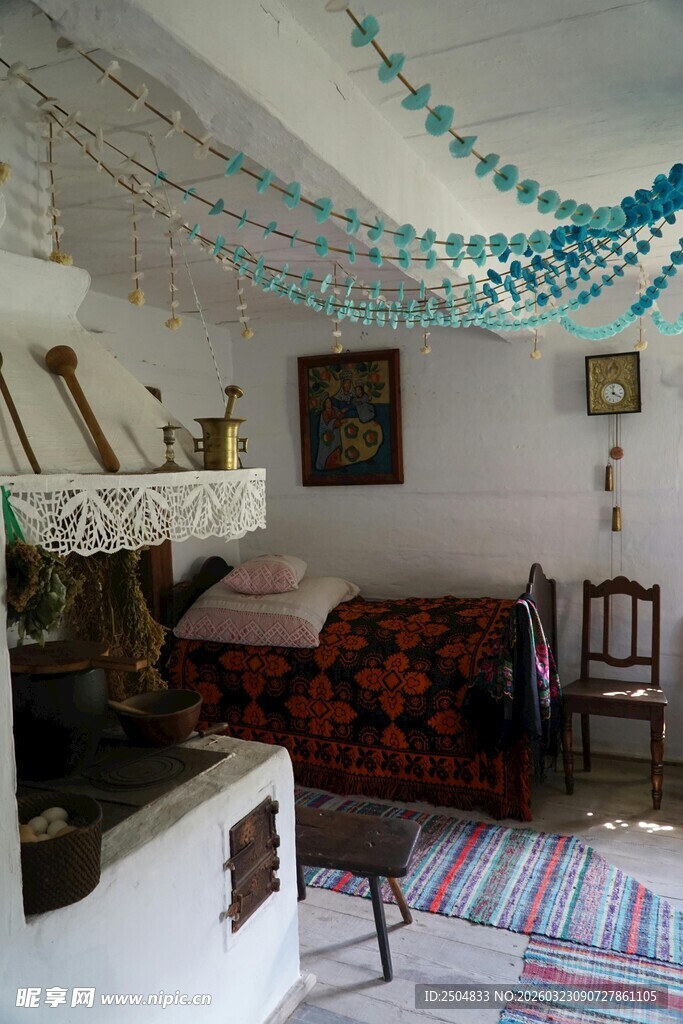 复古温馨的室内 居场景