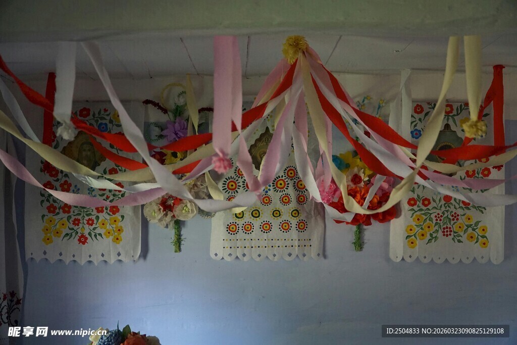 室内彩色 花装饰布置