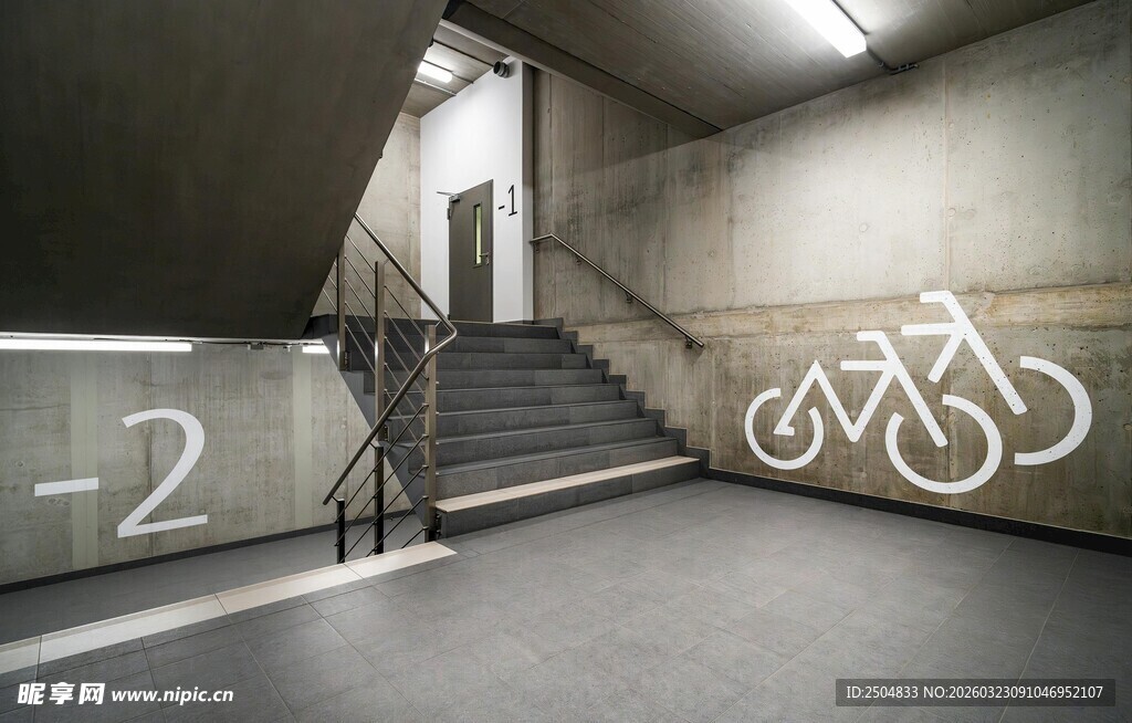 地下车库自行车停放区域