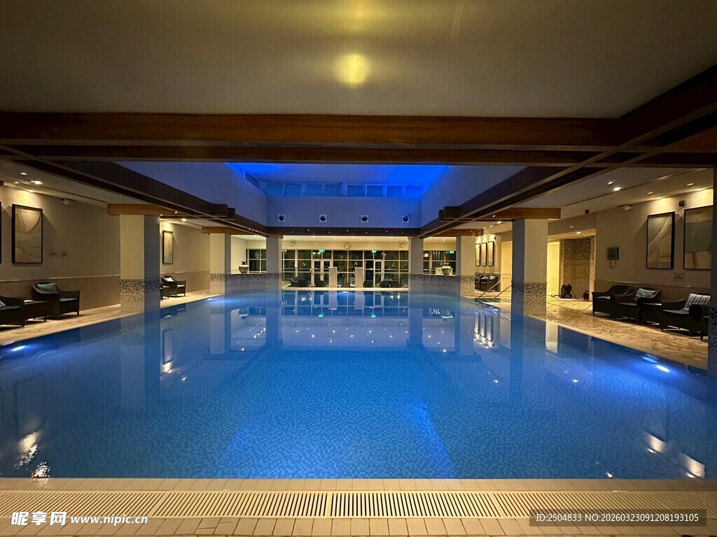 豪华室内 泳池场景