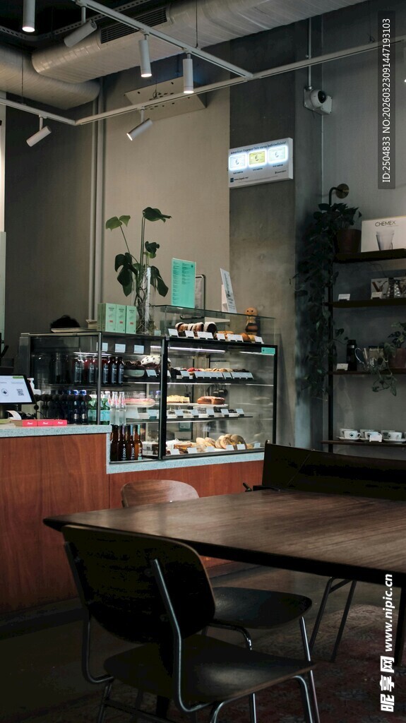 现代简约风咖啡店室内场景