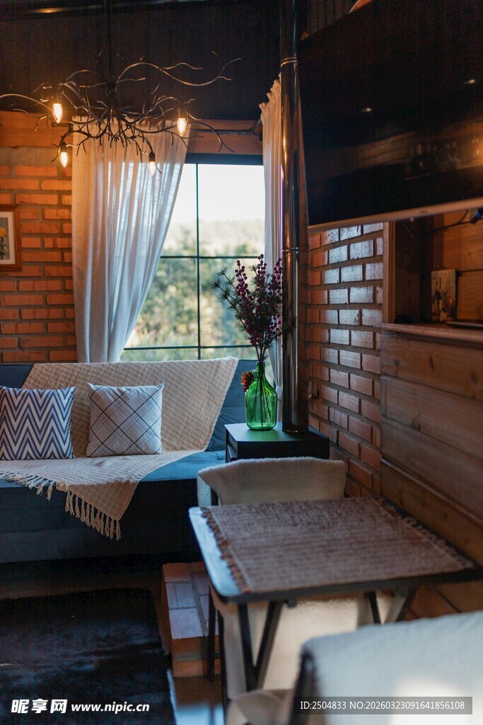 温馨室内休闲角落场景