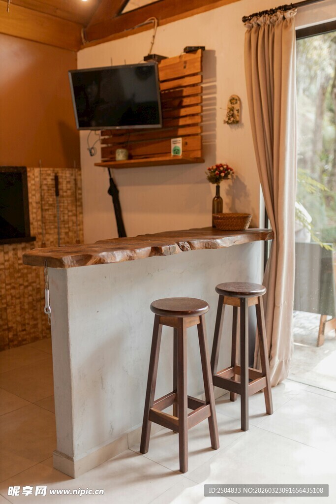 现代简约风厨房吧台场景