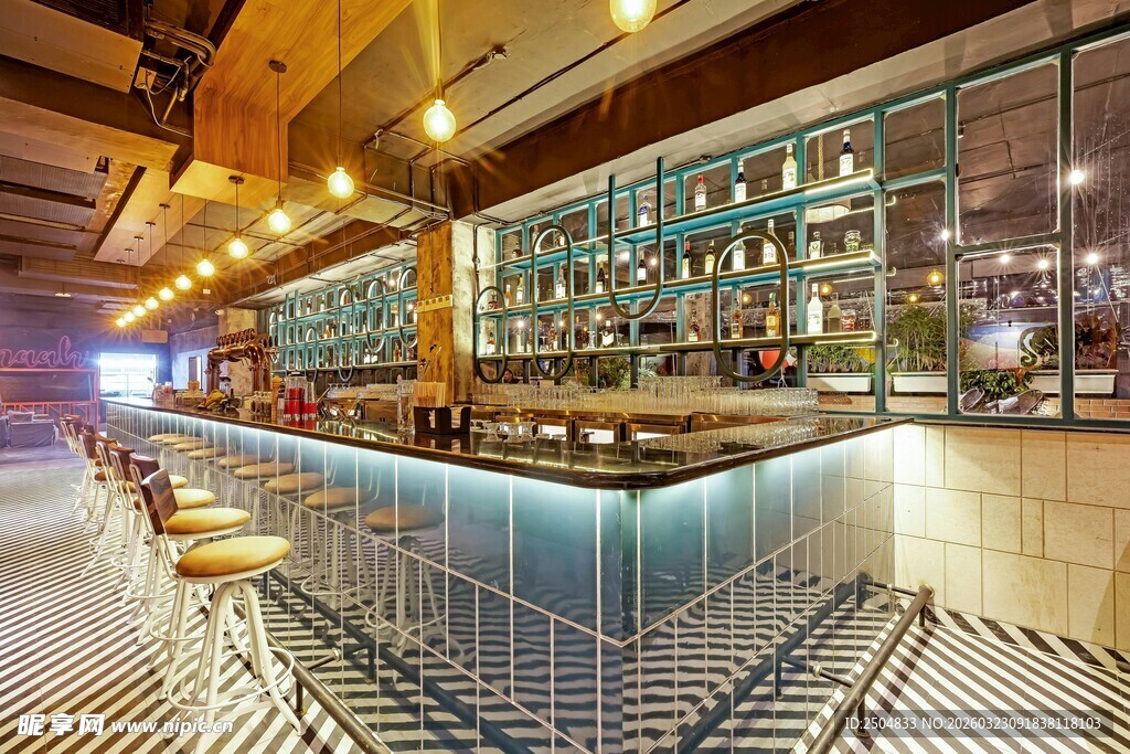 时尚现代风格的酒吧空间