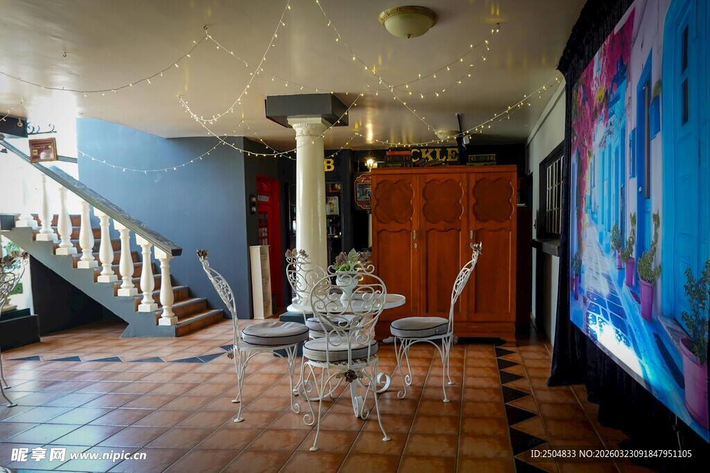 复古风格室内 居场景