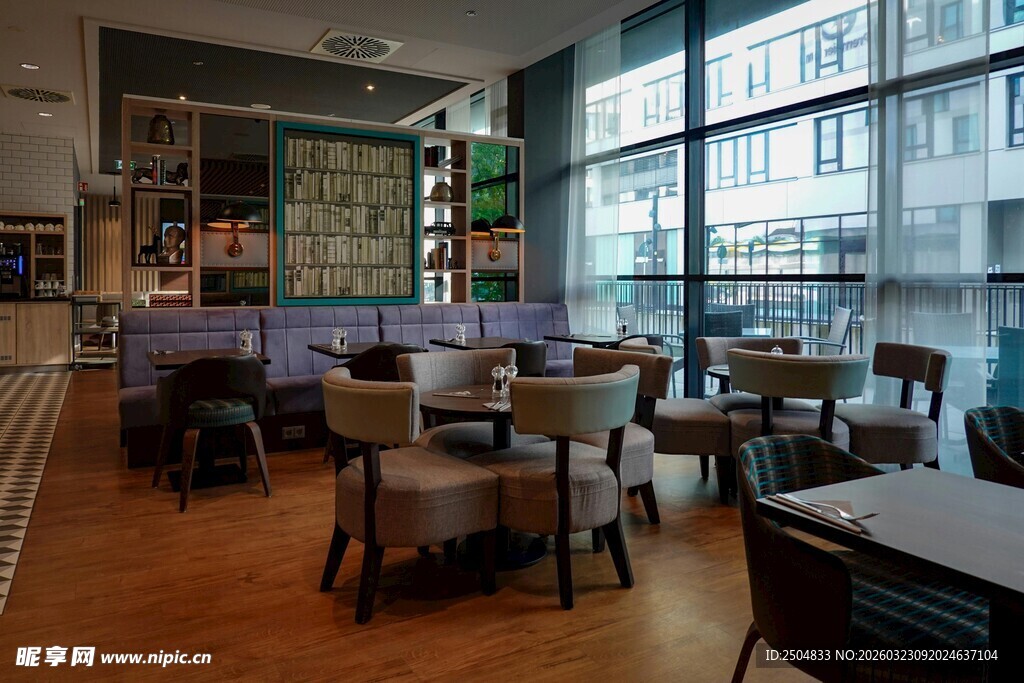 现代简约风咖啡厅室内场景