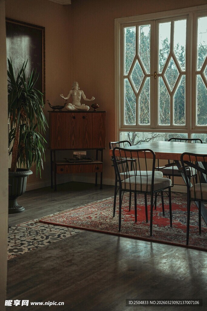 复古风格客厅室内场景