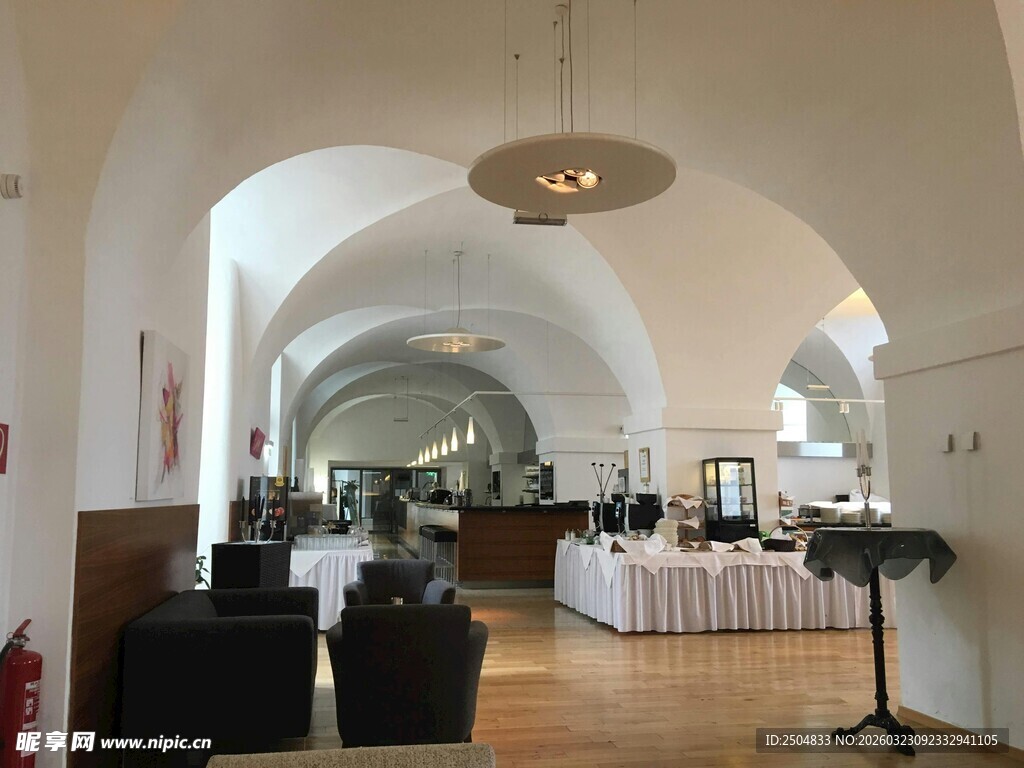 拱形室内优雅宴会场地