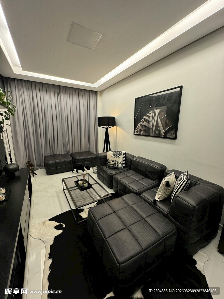 现代简约风客厅室内场景