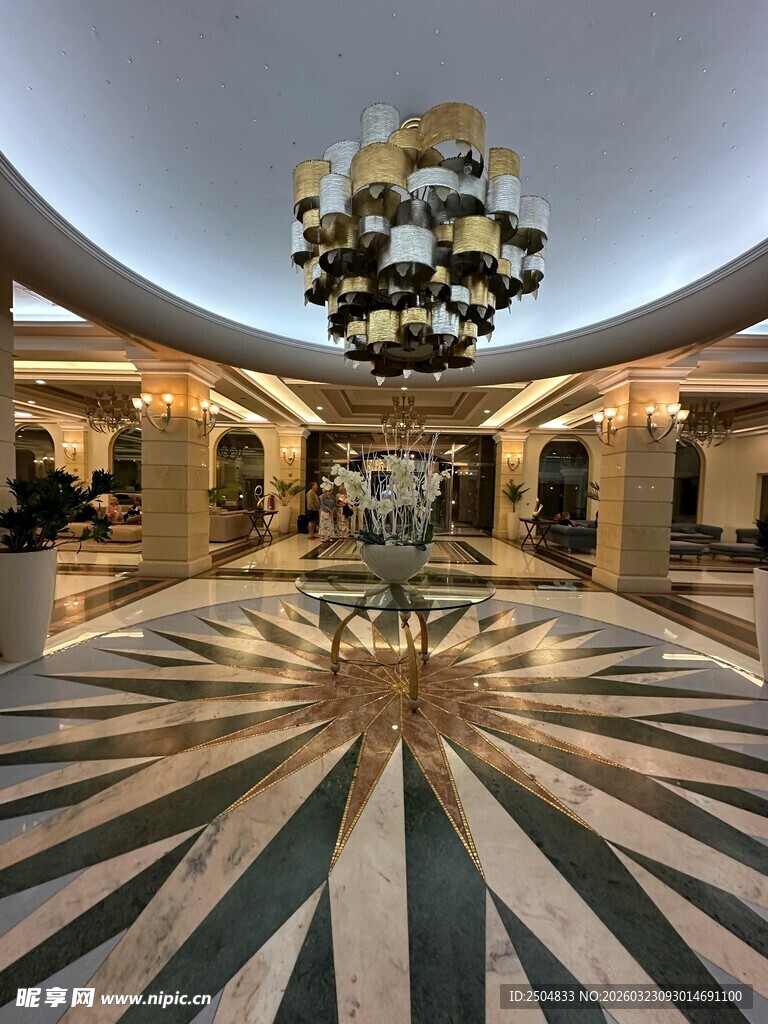 豪华酒店大堂精美装饰