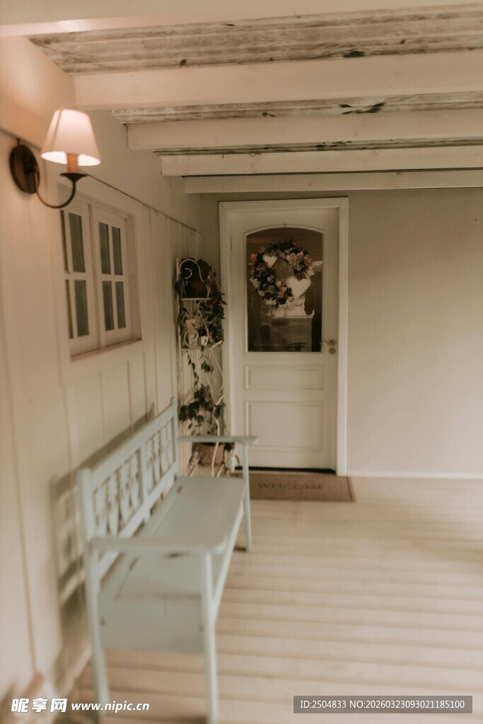 简约北欧风室内走廊空间