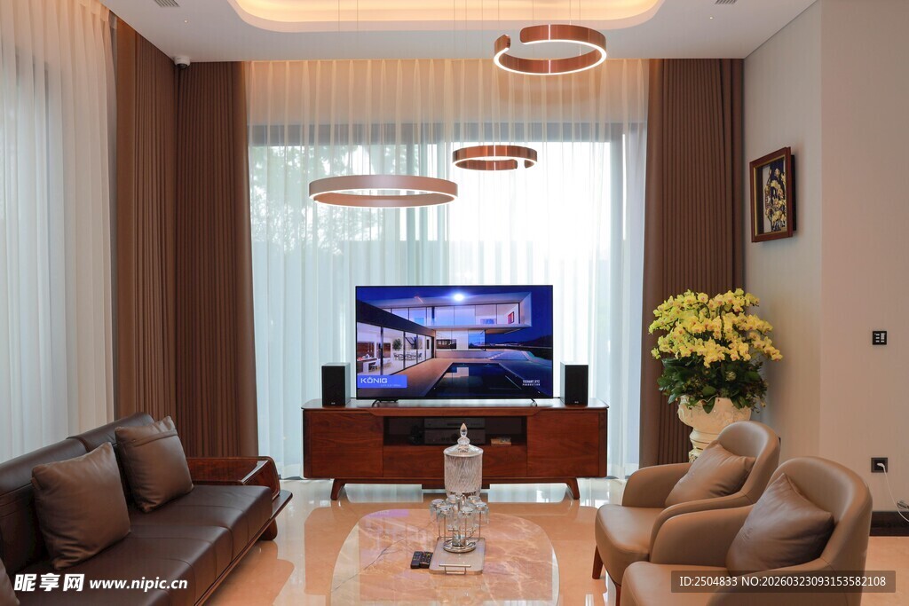 现代温馨客厅 居场景