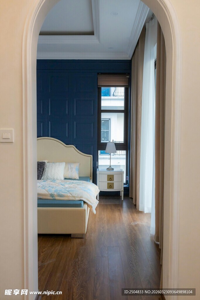 简约卧室过道室内场景