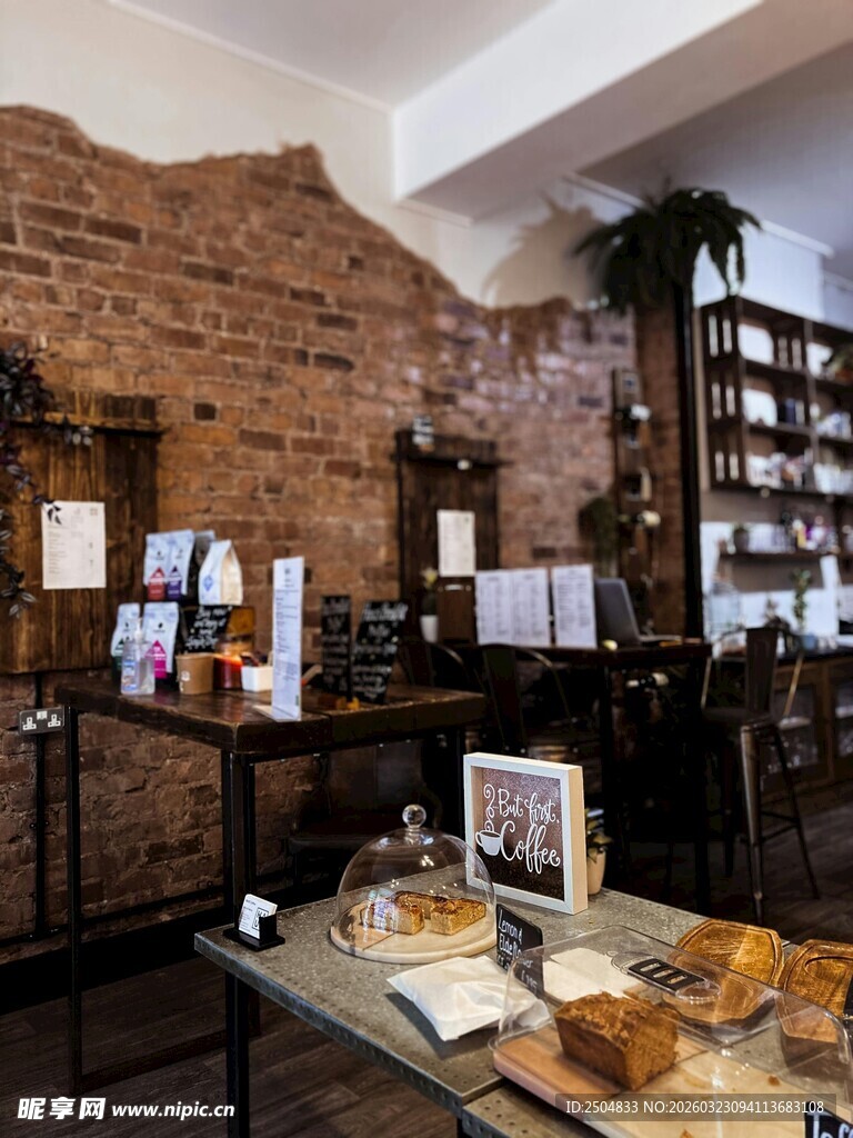 复古风面包店温馨陈列