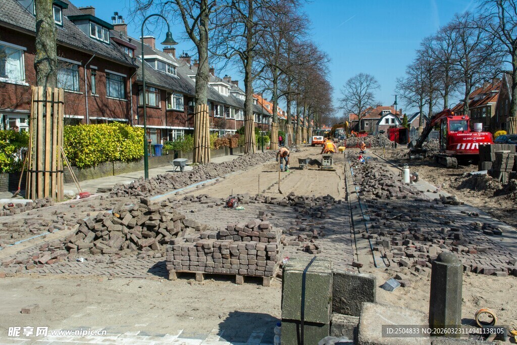 道路施工现场景象