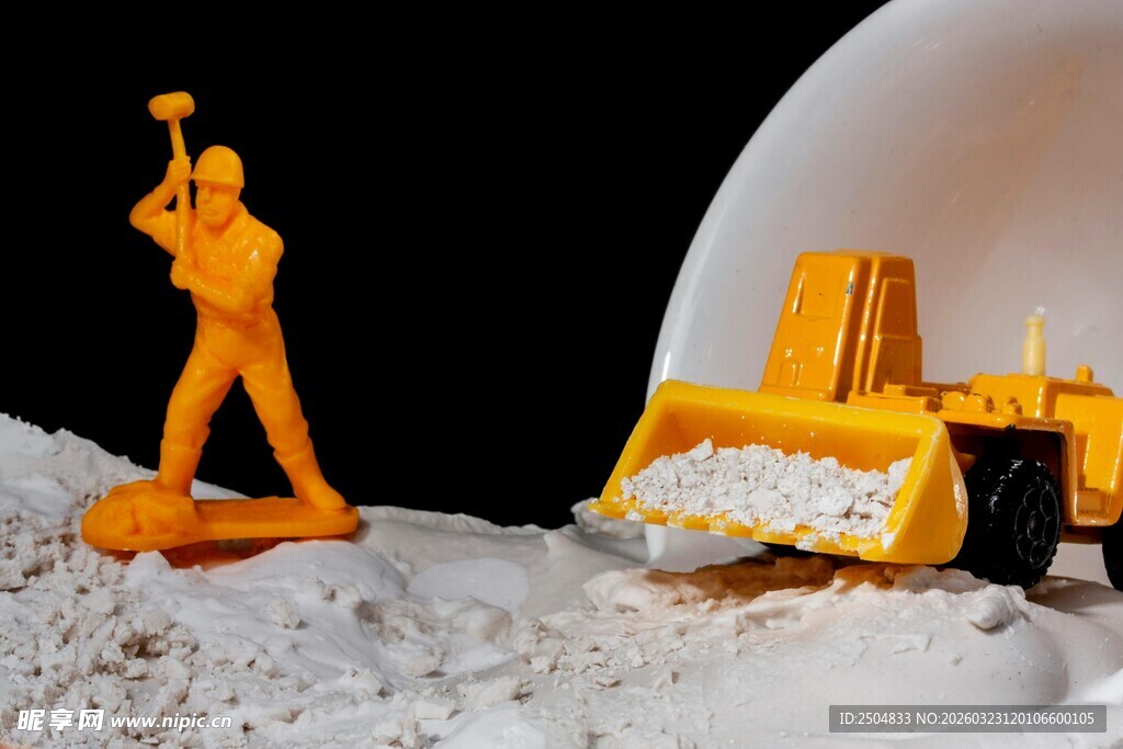 雪地中的工程作业模型