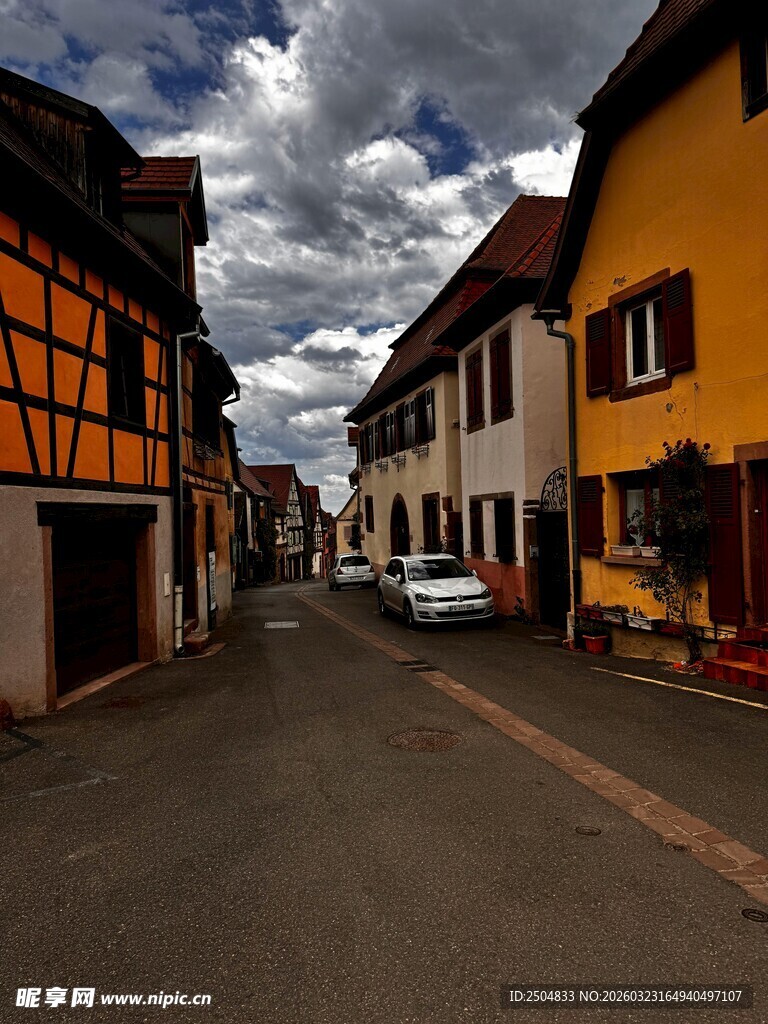  洲小镇宁静街道景象