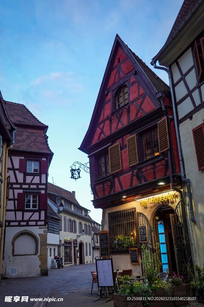  洲小镇特色建筑街景