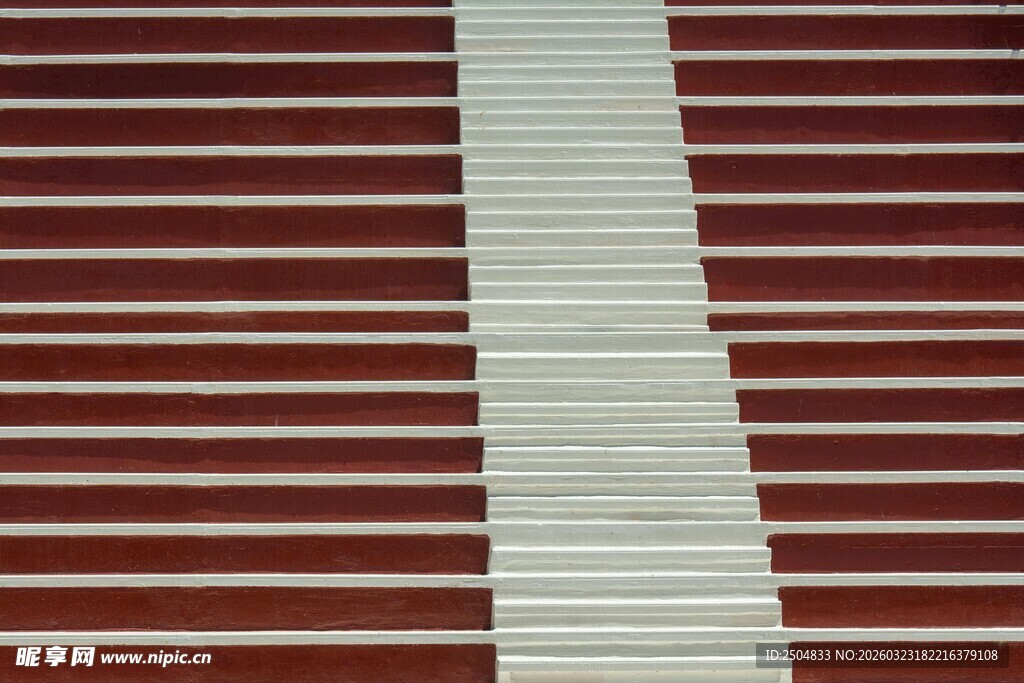 红白条纹图案的织物纹理